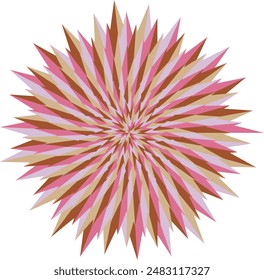 An abstract retro psychedelic spiral shape design element.