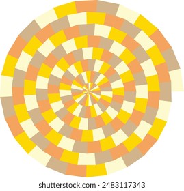 An abstract retro psychedelic spiral shape design element.