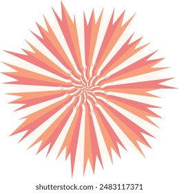 An abstract retro psychedelic spiral shape design element.