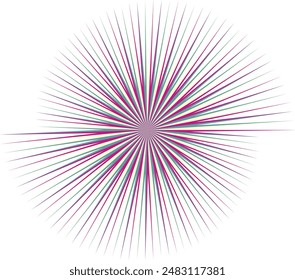 An abstract retro psychedelic spiral shape design element.