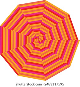 An abstract retro psychedelic spiral shape design element.