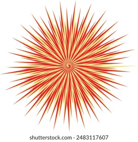 An abstract retro psychedelic spiral shape design element.