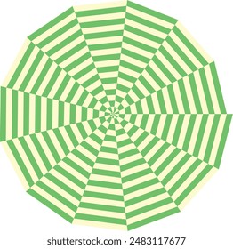 An abstract retro psychedelic spiral shape design element.