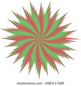 Elemento abstracto de diseño de forma espiral psicodélica retro.