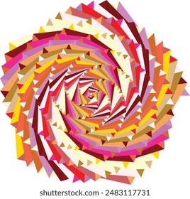An abstract retro psychedelic spiral shape design element.