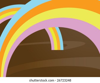 Abstract Retro Rainbows - vector illustration