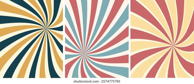 Abstract retro rays  background. Retro pattern vector.