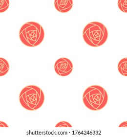 Resumen del patrón de rosa simple retro, vector