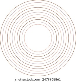 An abstract retro ring shape design element.