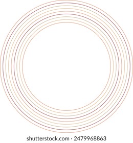 An abstract retro ring shape design element.