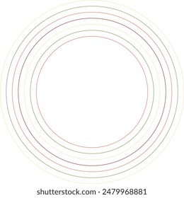 An abstract retro ring shape design element.