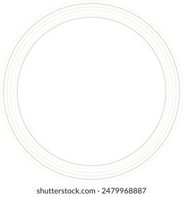 An abstract retro ring shape design element.