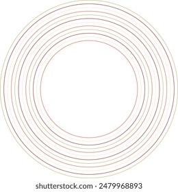 An abstract retro ring shape design element.