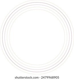 An abstract retro ring shape design element.