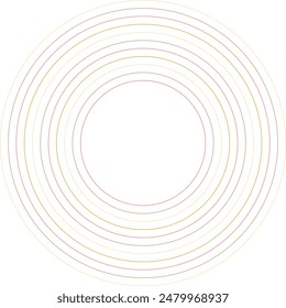 An abstract retro ring shape design element.