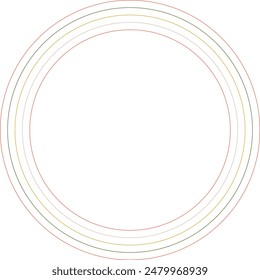 An abstract retro ring shape design element.
