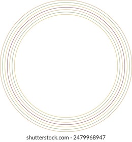 An abstract retro ring shape design element.