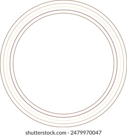 An abstract retro ring shape design element.