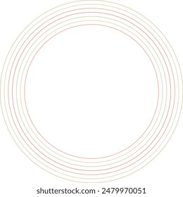 An abstract retro ring shape design element.
