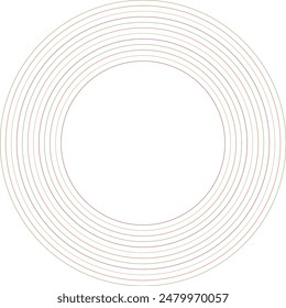 An abstract retro ring shape design element.