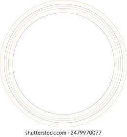 An abstract retro ring shape design element.