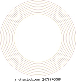 An abstract retro ring shape design element.