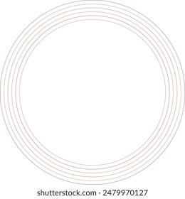 An abstract retro ring shape design element.