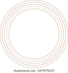 An abstract retro ring shape design element.