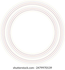 An abstract retro ring shape design element.