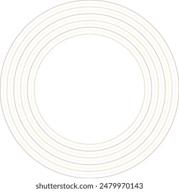 An abstract retro ring shape design element.