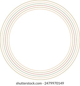 An abstract retro ring shape design element.
