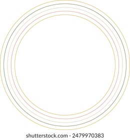 An abstract retro ring shape design element.