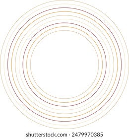 An abstract retro ring shape design element.