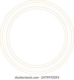 An abstract retro ring shape design element.