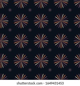 An abstract retro seamless burst pattern background image.