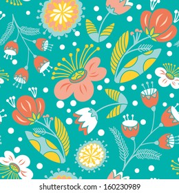 Abstract Retro Seamless pattern. Bright Seamless pattern can be used for wallpaper, pattern fills, web page background,surface textures. Gorgeous seamless floral background.