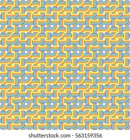 Abstract Retro seamless pattern with color tubes. Vector Illustration