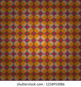 Abstract retro seamless pattern of geometric shapes. Raster illustration. Geometric hipster tiles background. Colorful mosaic backdrop in white, gray and black colors.