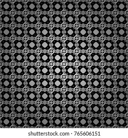 Abstract retro seamless pattern of geometric shapes. Geometric hipster tiles background. Vector illustration. Colorful mosaic backdrop in gray, black and white colors.