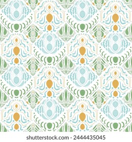 Abstract retro seamless pattern. vintage ornament endless background. Vector flat illustration.