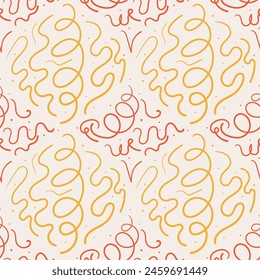 Abstract retro seamless pattern. vintage ornament endless background. Vector flat illustration.