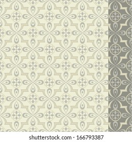 Abstract retro seamless pattern with vintage-colored shapes