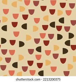 Abstract retro semicircle design seamless background wallpaper. Vector image