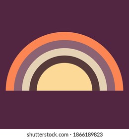 An abstract retro semicircle shape background image. 