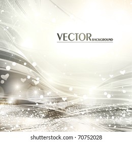 Abstract retro silver celebrate card. Vector