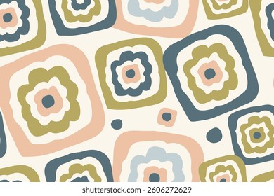 Abstract retro square vector background. Design illustration for decoration, wall decor, wallpaper, cover, banner.