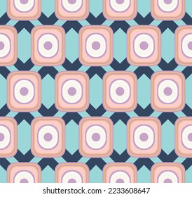 Abstract Retro Squares Diagonal Cross Stripes Seamless Geometric Vector Pattern Trendy Fashion Colors Perfect for Allover Fabric Print or Wrapping Paper Minimalist Simple Look Pastel Blue Pastel Pink