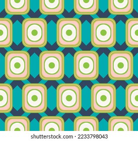 Abstract Retro Squares Diagonal Cross Stripes Seamless Geometric Vector Pattern Trendy Fashion Colors Perfect for Allover Fabric Print or Wrapping Paper Minimalist Simple Look Tiffany Blue Green