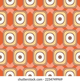 Abstract Retro Squares Diagonal Cross Stripes Seamless Geometric Vector Pattern Trendy Fashion Colors Perfect for Allover Fabric Print or Wrapping Paper Minimalist Simple Look Coral Yellow Tones