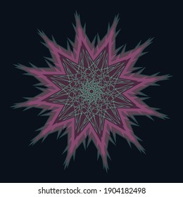 An abstract retro star shape background image.